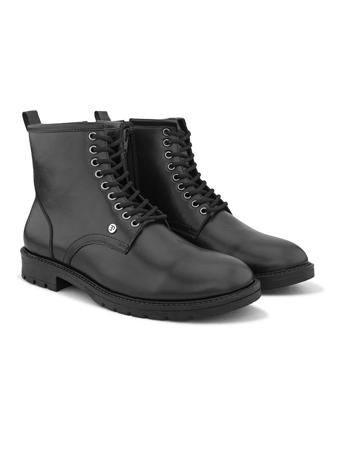EL PASO Men Faux Leather Casual Lace Up Boots
