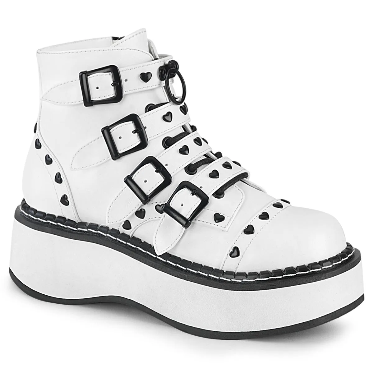 EMILY-315  White Vegan Leather