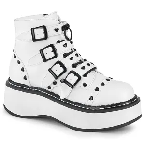 EMILY-315  White Vegan Leather