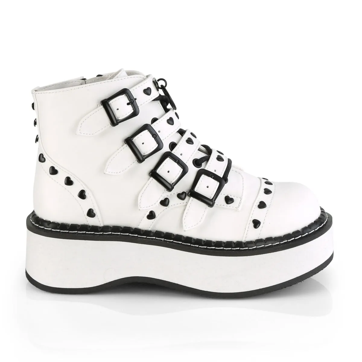 EMILY-315  White Vegan Leather