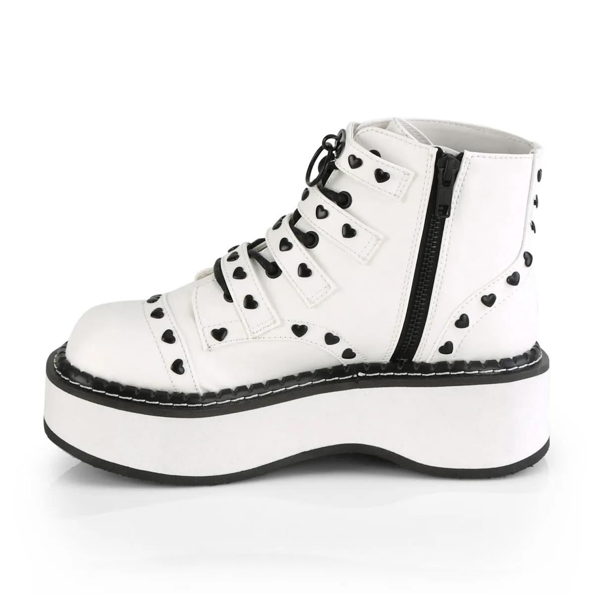 EMILY-315  White Vegan Leather