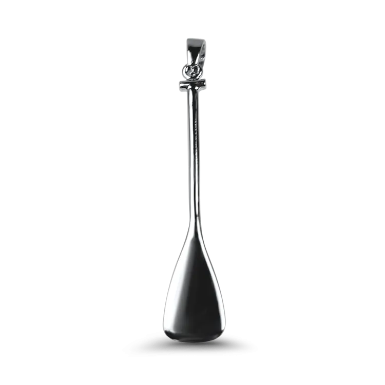 Estate 14K White Gold Boat Oar Pendant