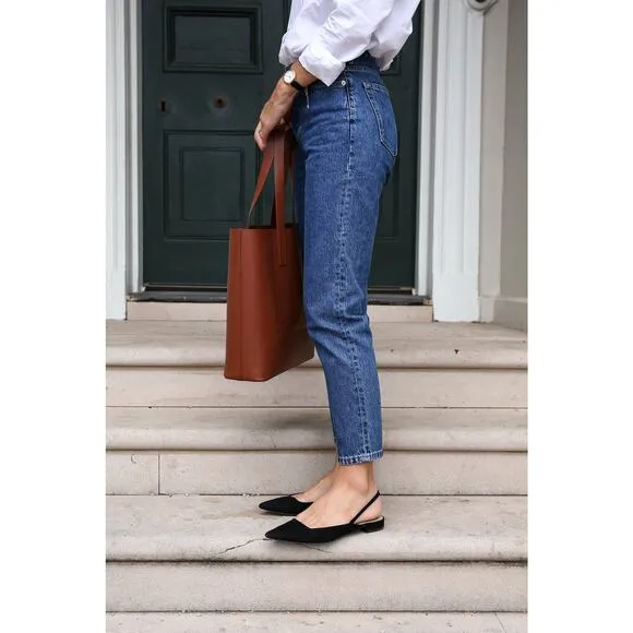 Everlane ‘90s Cheeky Straight Leg High Rise Jean in Medium Wash size 27