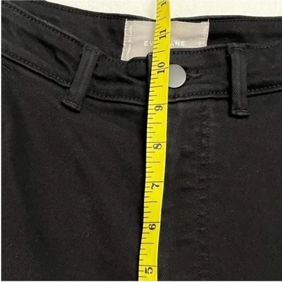 Everlane Black Ankle Cropped Jeans with High Waist and Straight Leg Sz 2
