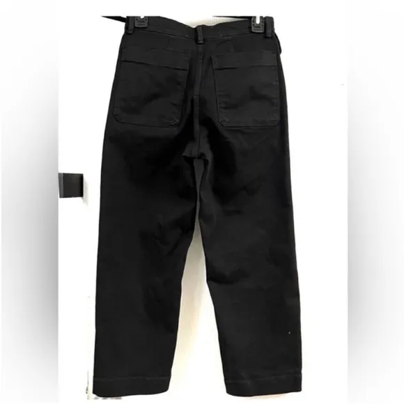 Everlane Black Ankle Cropped Jeans with High Waist and Straight Leg Sz 2