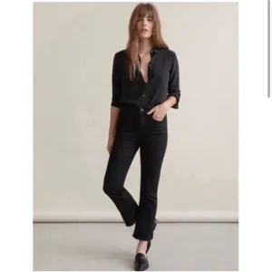 Everlane Black Ankle Cropped Jeans with High Waist and Straight Leg Sz 2