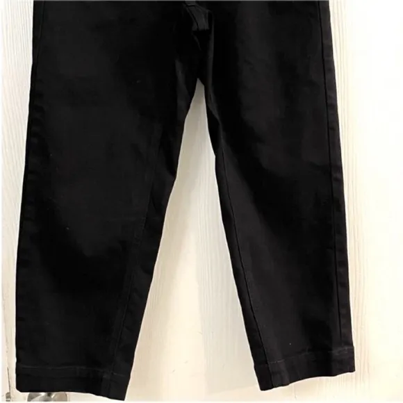 Everlane Black Ankle Cropped Jeans with High Waist and Straight Leg Sz 2