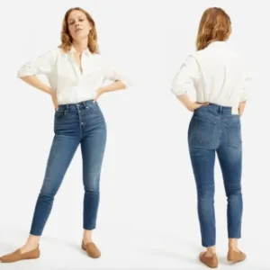 EVERLANE Denim The Vintage Skinny Jean Ankle Cropped High Rise Size 25
