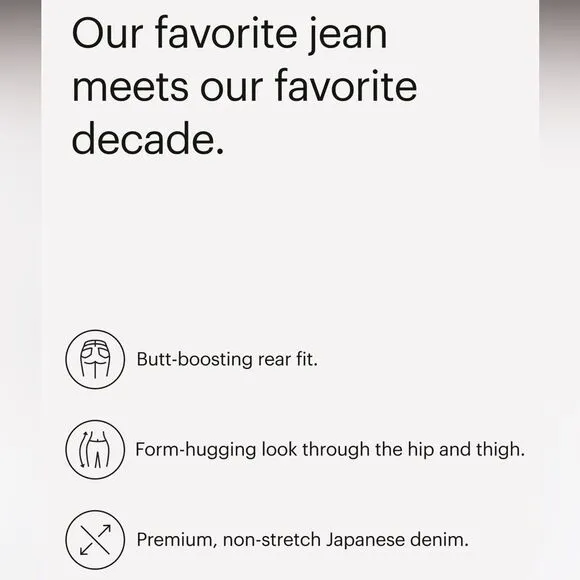 Everlane The ’90s Curvy Cheeky Jean Size 25 Regular