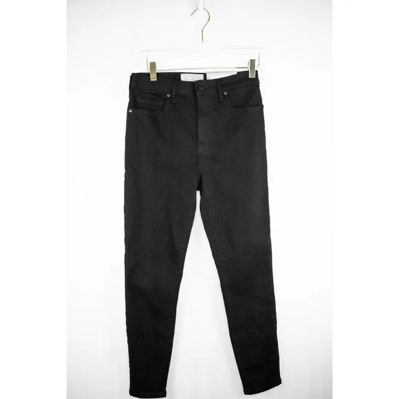Everlane Womens Black Curvy High Waisted Crop Skinny Jeans Size 27 The High Rise