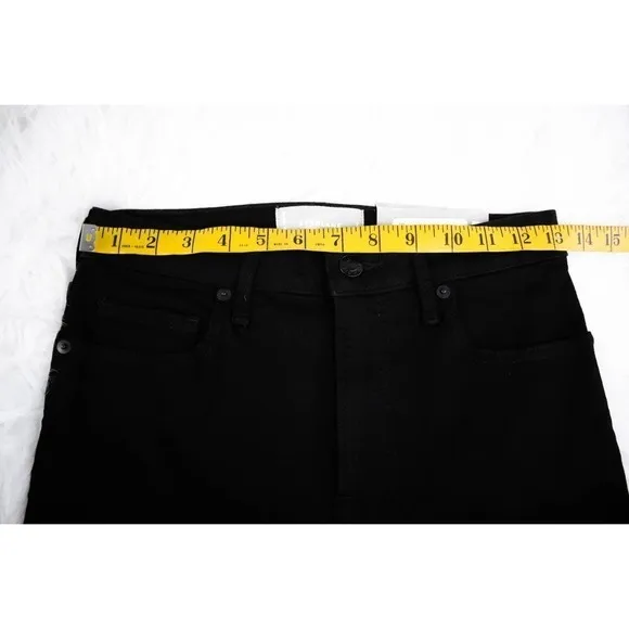Everlane Womens Black Curvy High Waisted Crop Skinny Jeans Size 27 The High Rise