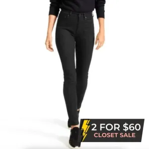 Everlane Womens Black Curvy High Waisted Crop Skinny Jeans Size 27 The High Rise