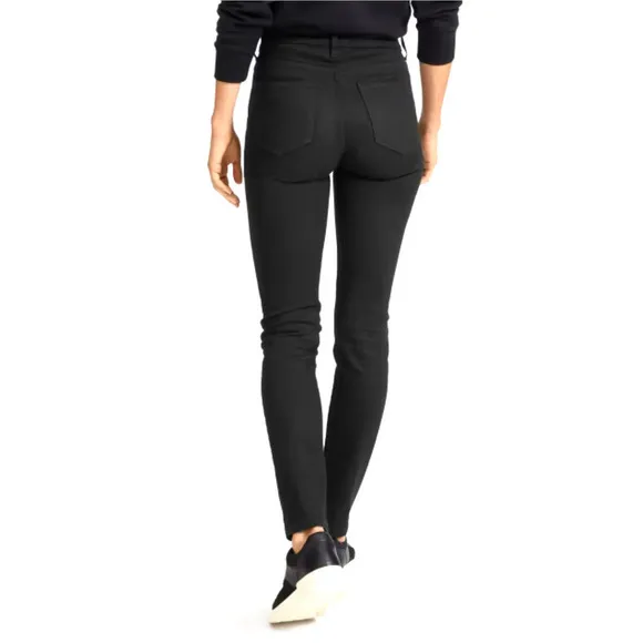 Everlane Womens Black Curvy High Waisted Crop Skinny Jeans Size 27 The High Rise