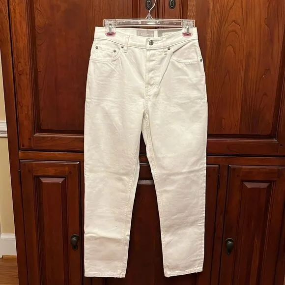 Everlane Women’s The 90s Cheeky Straight Jean in bone Size 25 NWT