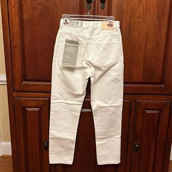Everlane Women’s The 90s Cheeky Straight Jean in bone Size 25 NWT