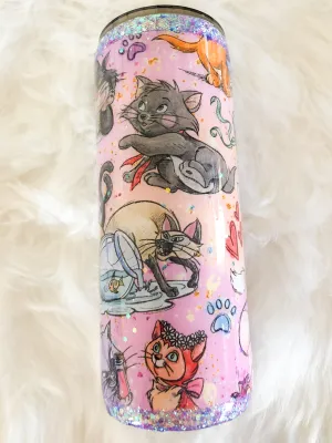 Everybody Wants to be a Cat Fabric Tumbler - Pink - 22/30 oz Fatty