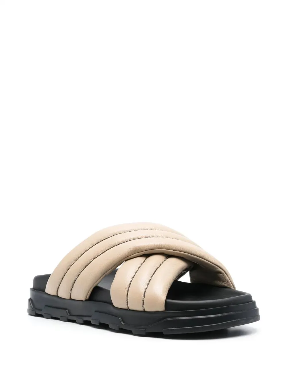 Fabiana Filippi bead-embellished padded slides