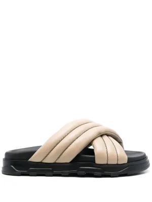 Fabiana Filippi bead-embellished padded slides
