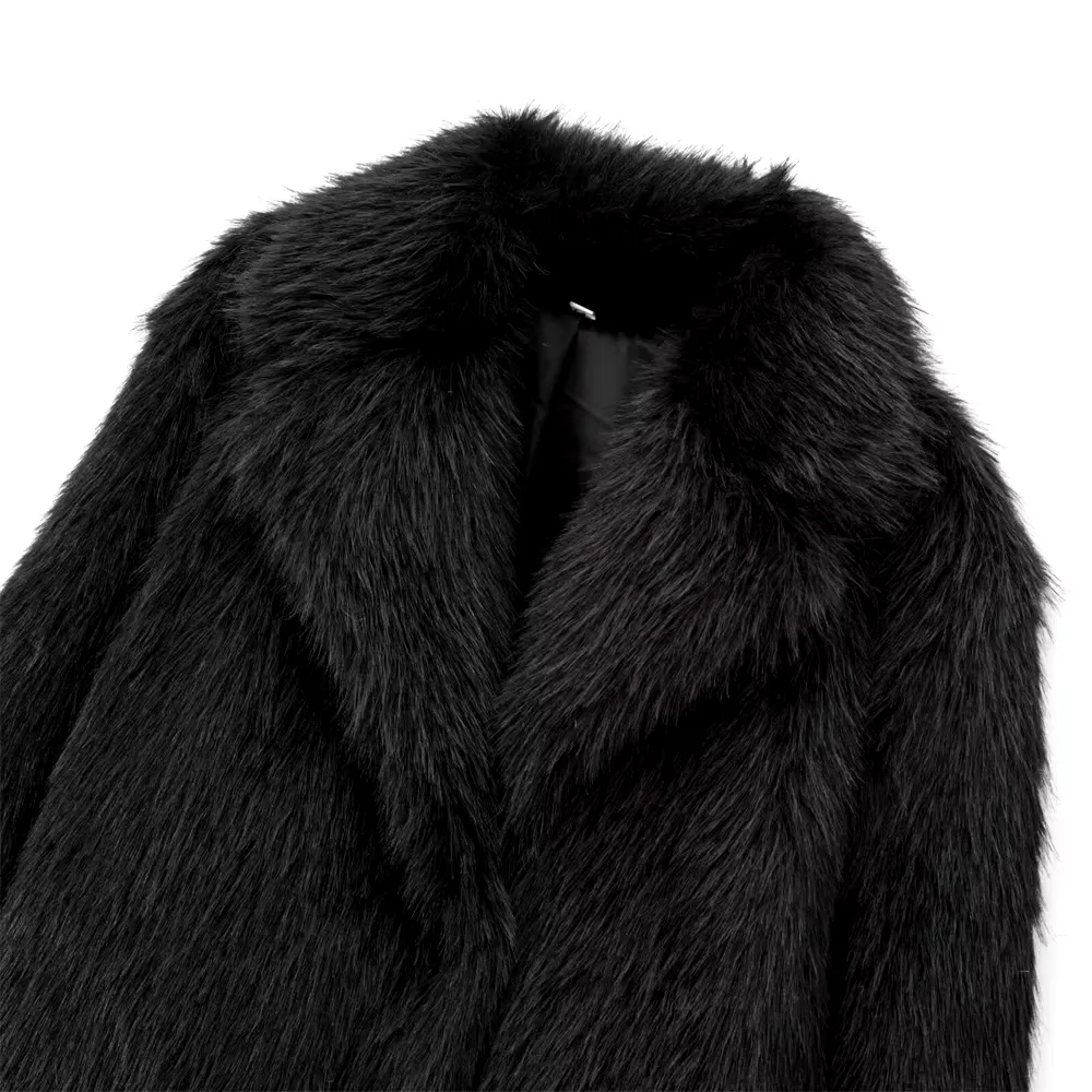 Faux Fur Coat – Soft Grey – Luxe Winter Glam Style