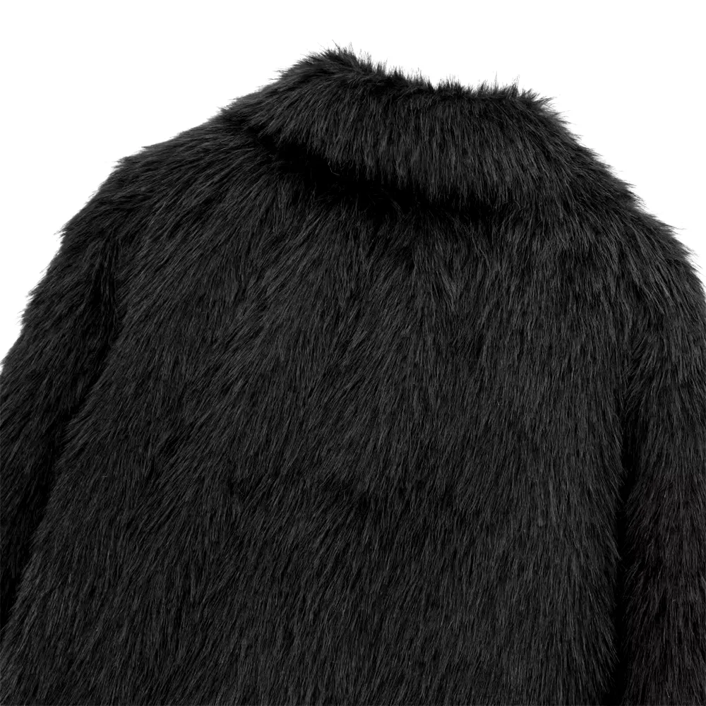 Faux Fur Coat – Soft Grey – Luxe Winter Glam Style