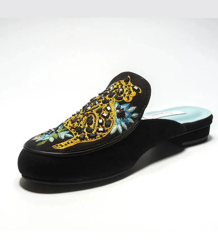 Ferocious Hand Embroidered Mules