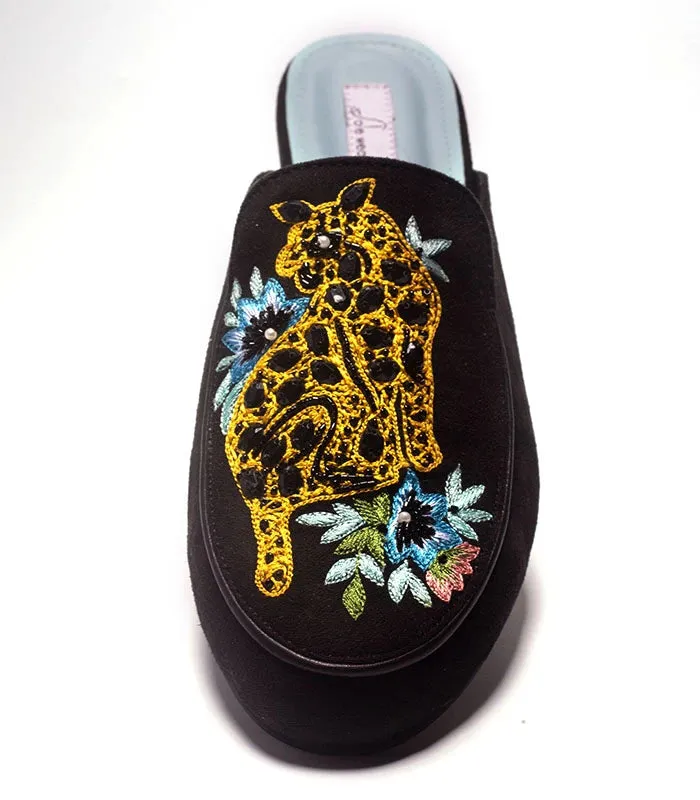 Ferocious Hand Embroidered Mules