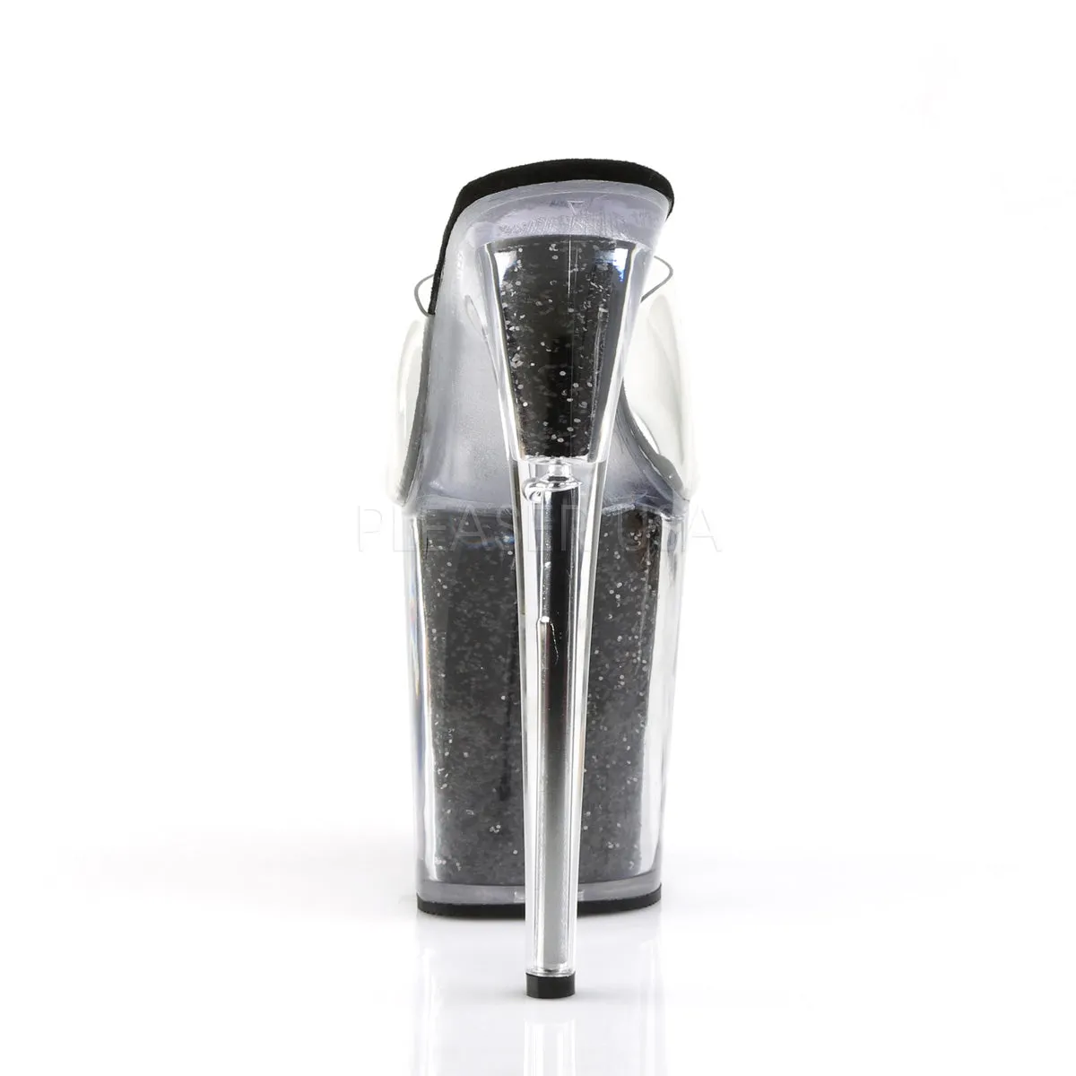 FLAMINGO-801G  Clear/Black Glitter