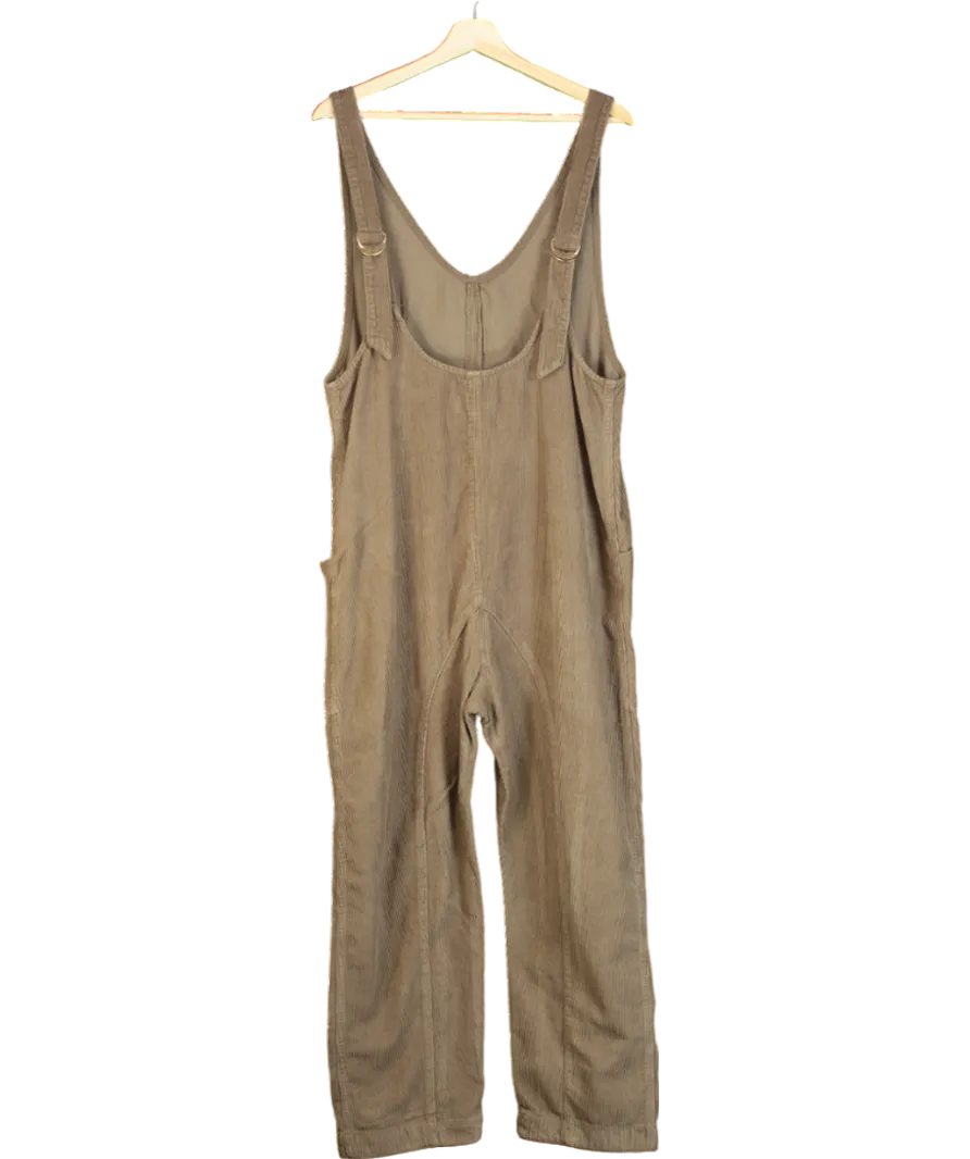 Free People Brown High Roller Corduroy Jumpsuit UK S