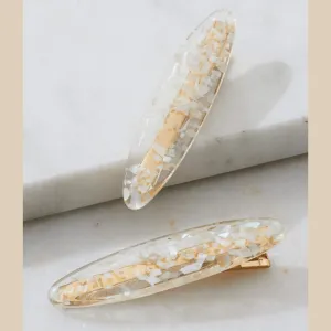 Glitter Barrette Hair Clip Duo Set