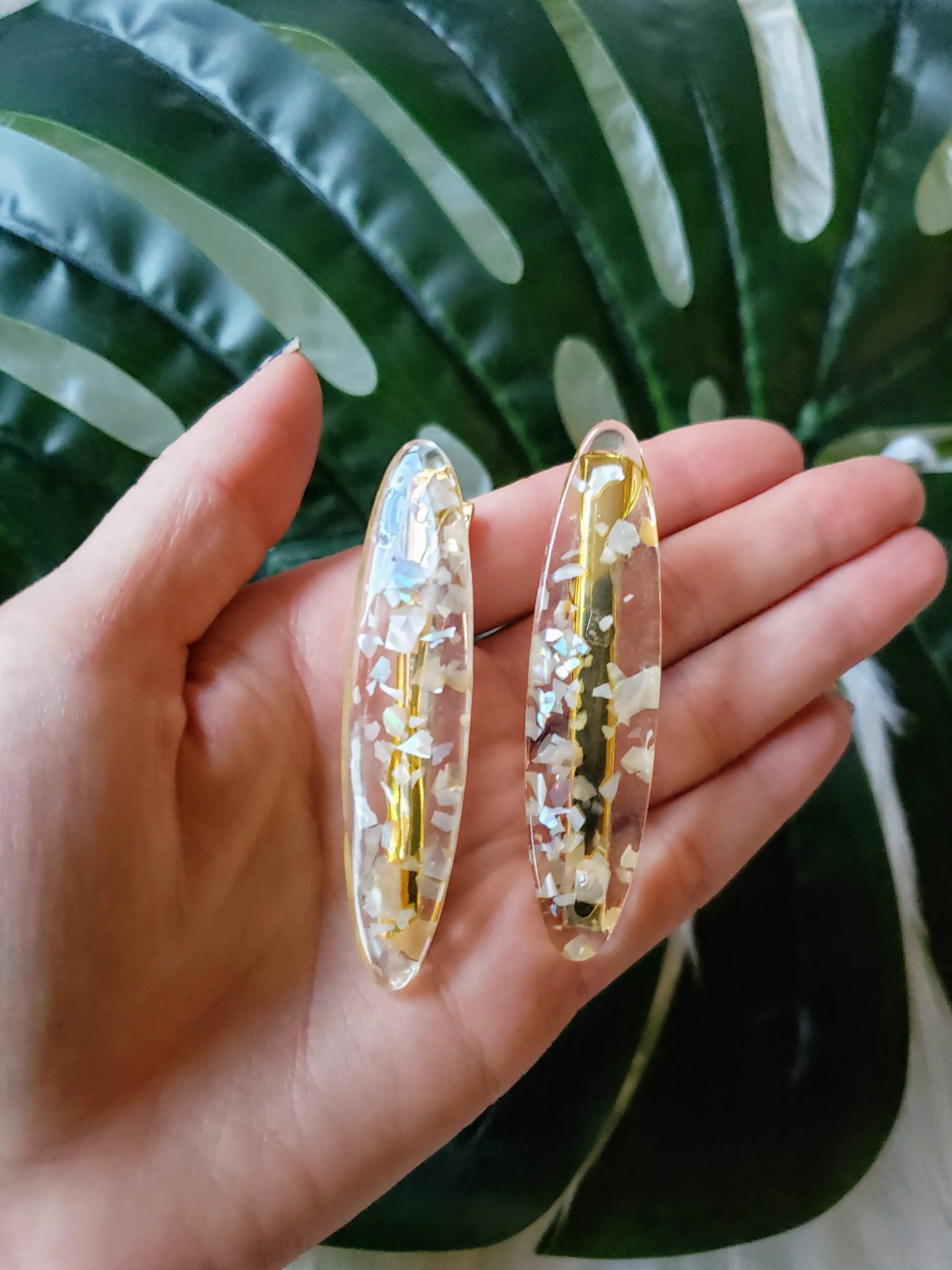 Glitter Barrette Hair Clip Duo Set