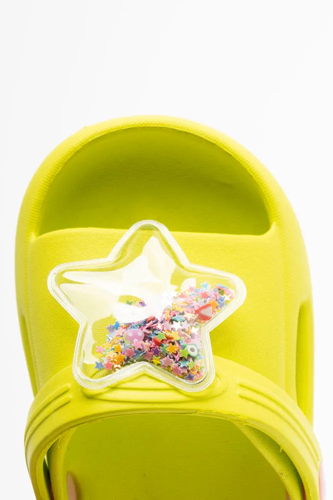 Glitter Star Slide Green