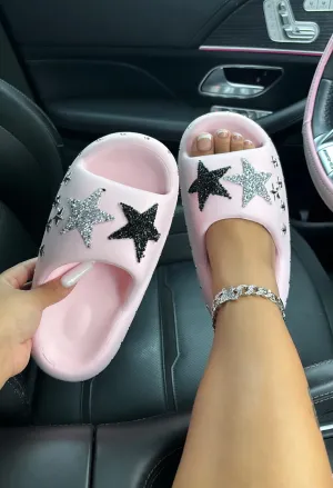 glitter star slides