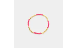 Gold & Colored Beaded Bracelet