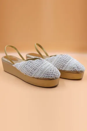 Gold Thread Embellished Wedges