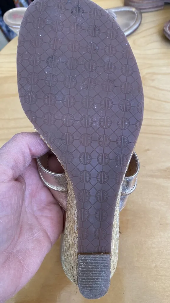 Gold Woven Wedges