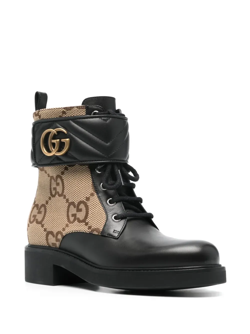 Gucci GG-canvas logo-plaque ankle boots
