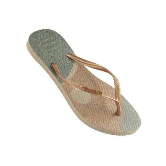 Havaianas Kids Slim Palette Glow - Sand Grey/Golden