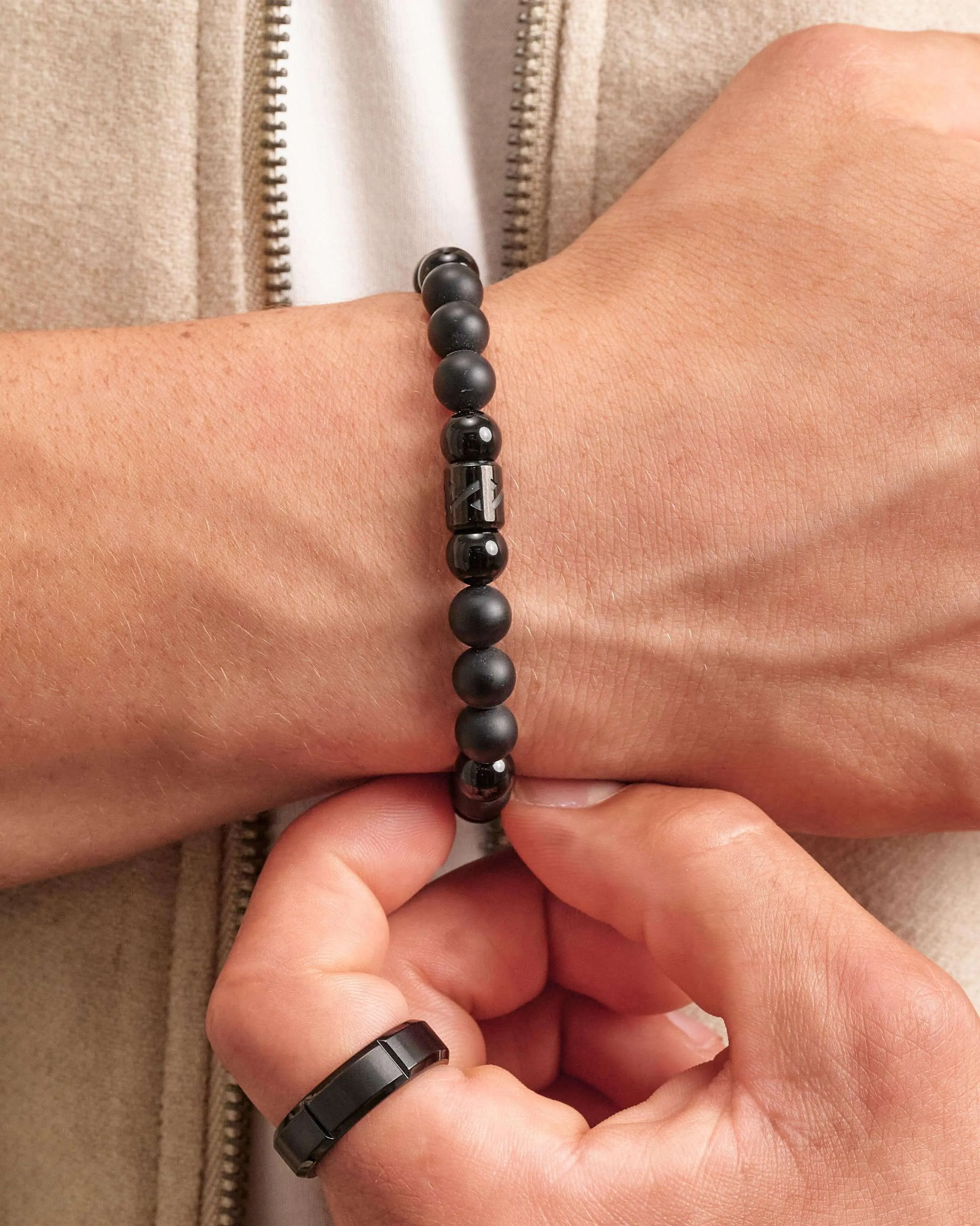 Hidden Hills Beaded Bracelet - Black