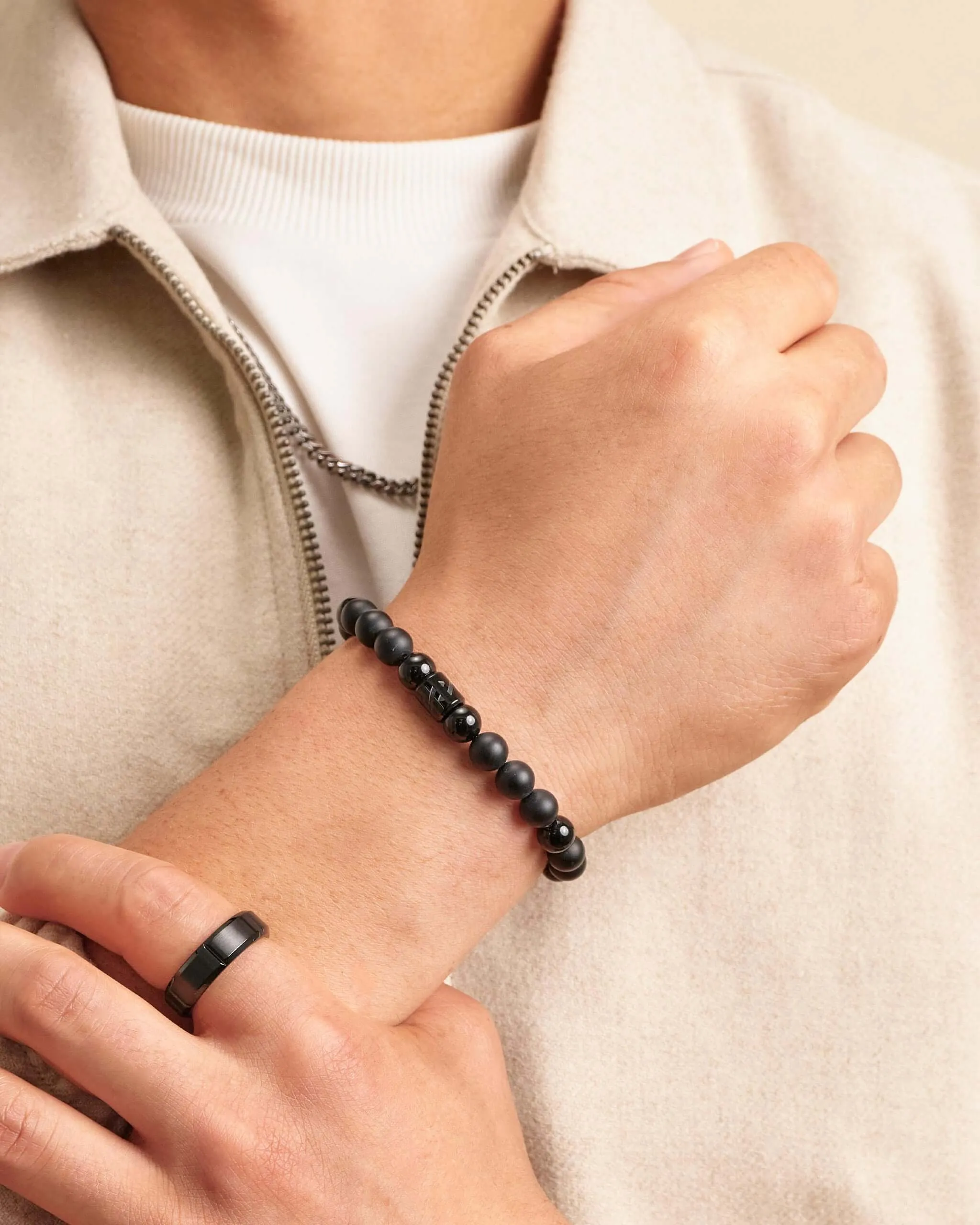 Hidden Hills Beaded Bracelet - Black