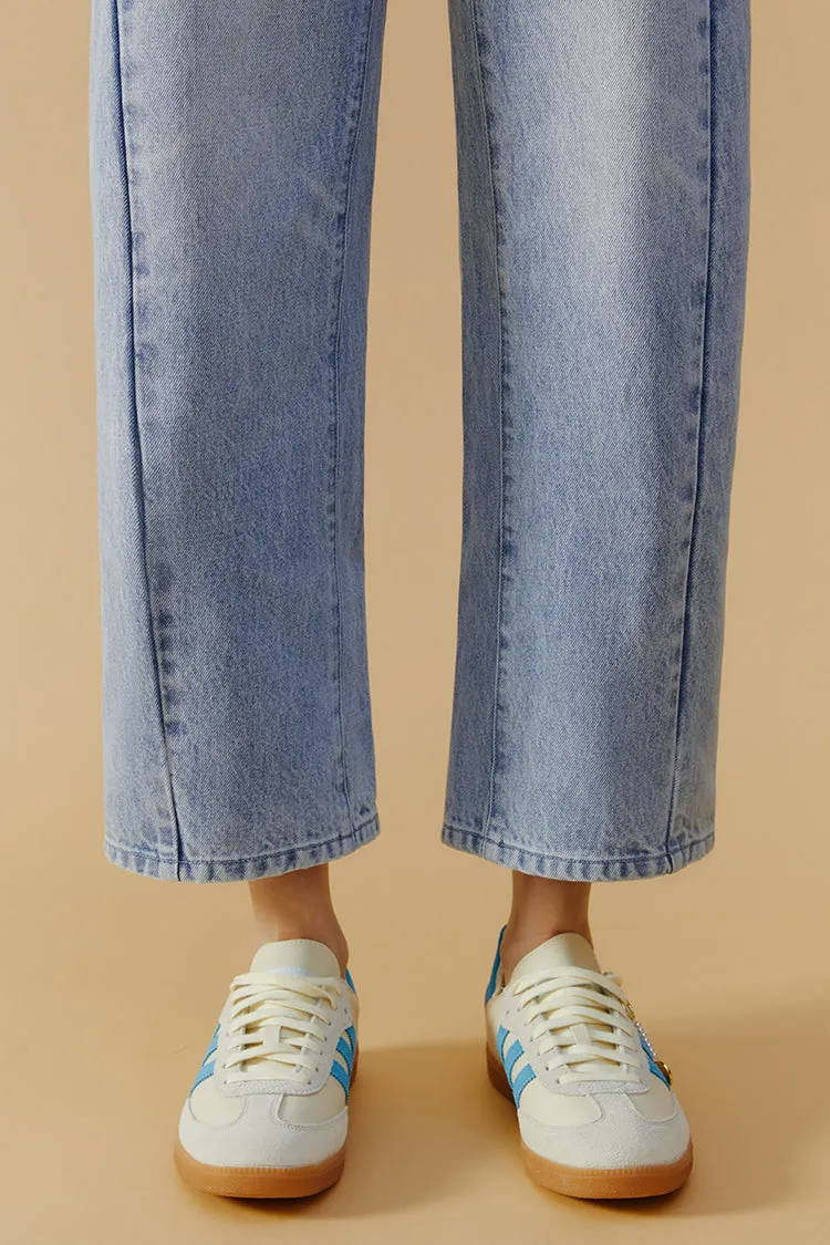 High-Line Straight Cropped Jeans (Turkish Cotton)