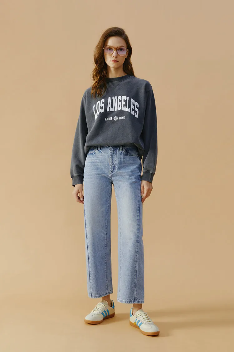 High-Line Straight Cropped Jeans (Turkish Cotton)