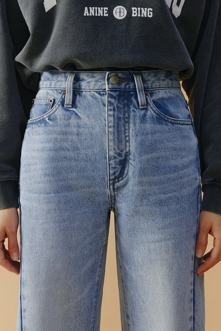 High-Line Straight Cropped Jeans (Turkish Cotton)