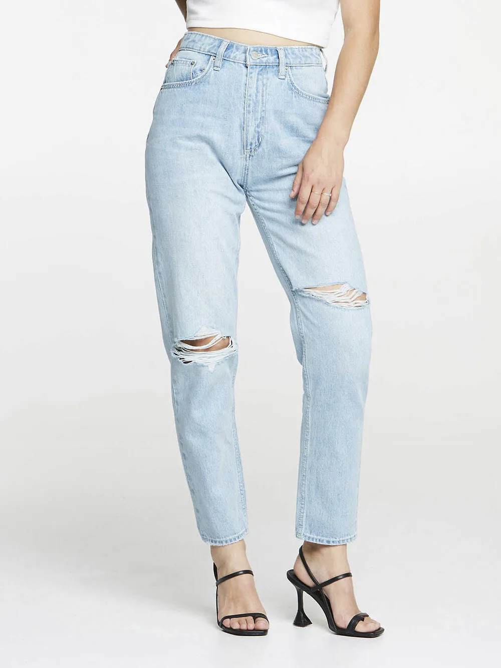 High Mom Oxy Destruct Air Denim