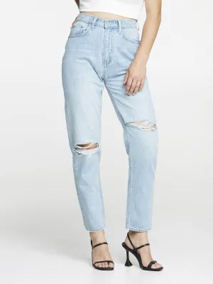 High Mom Oxy Destruct Air Denim