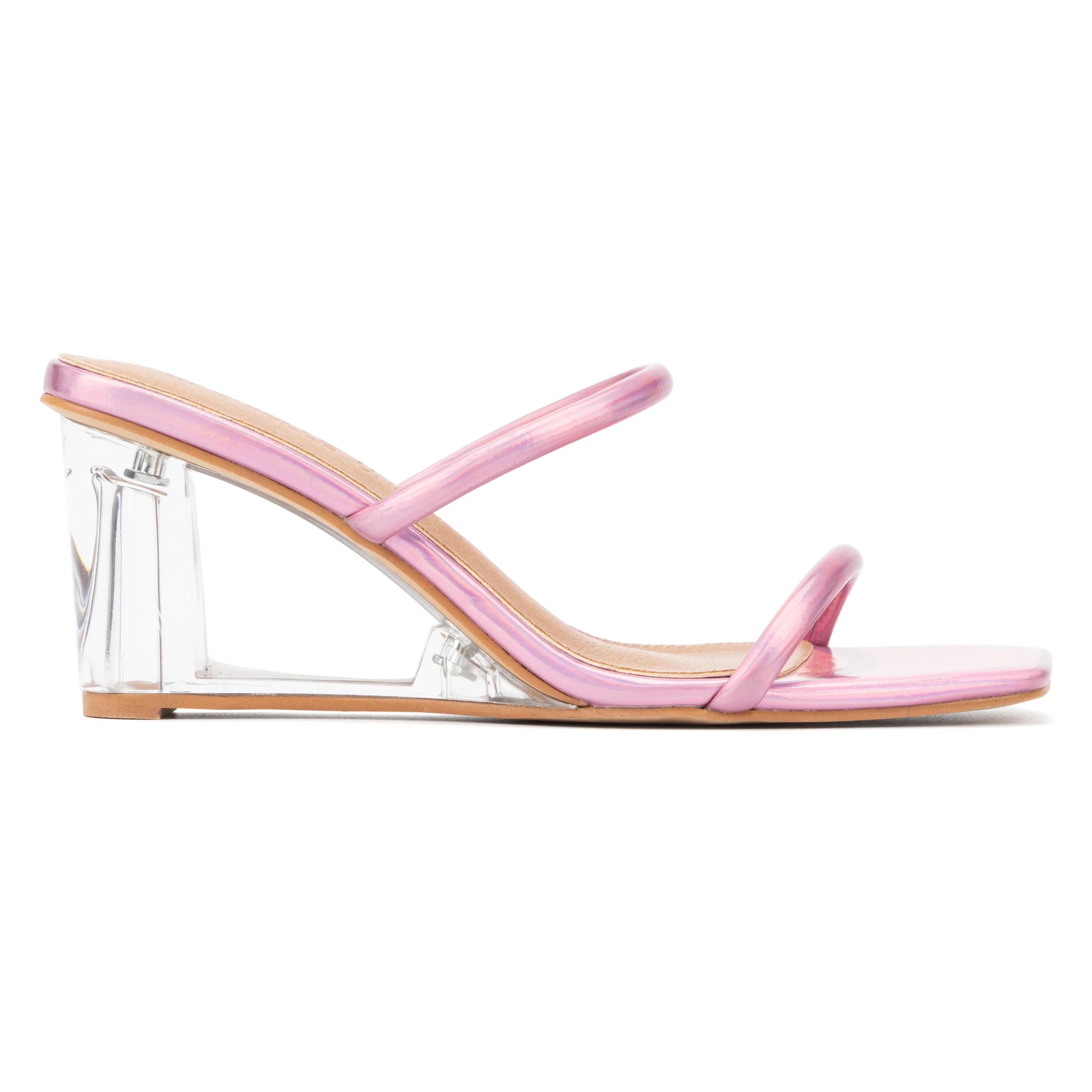 Hilaria Clear Wedge Strap Sandal