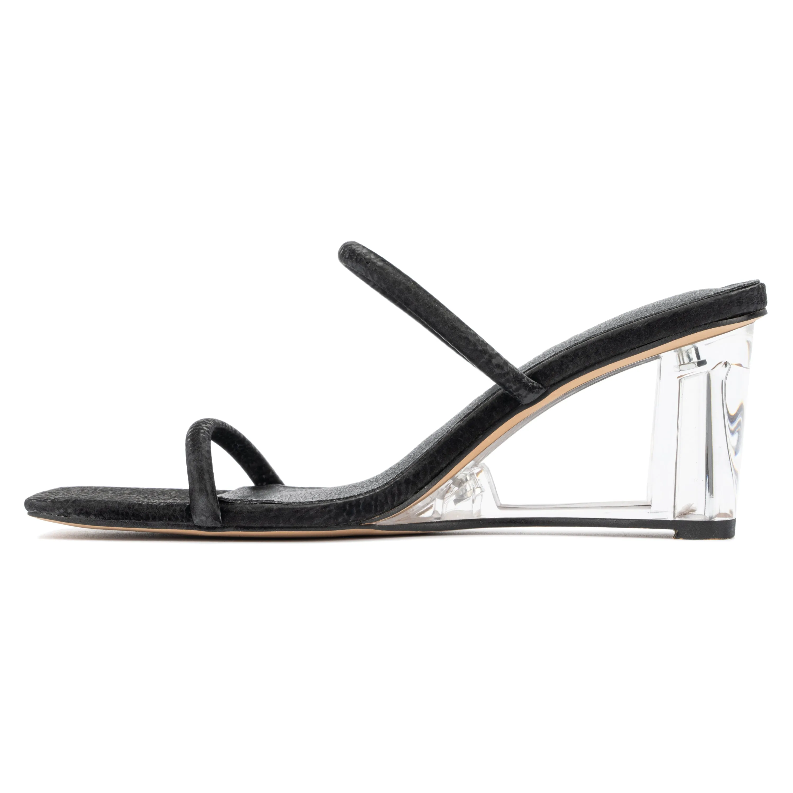Hilaria Clear Wedge Strap Sandal