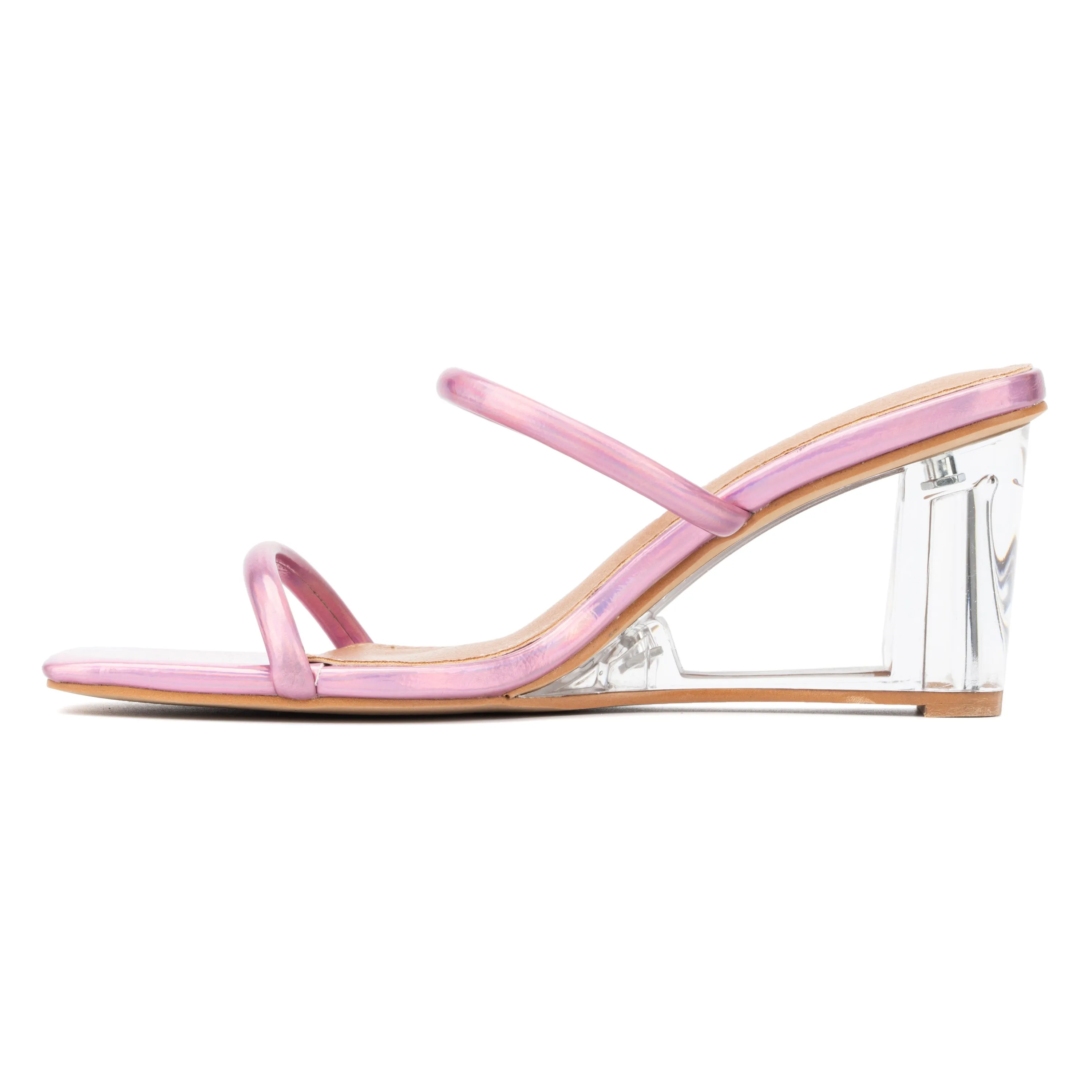 Hilaria Clear Wedge Strap Sandal
