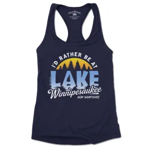 I'd Rather Be at Lake Winnipesaukee Ladies Tank Top