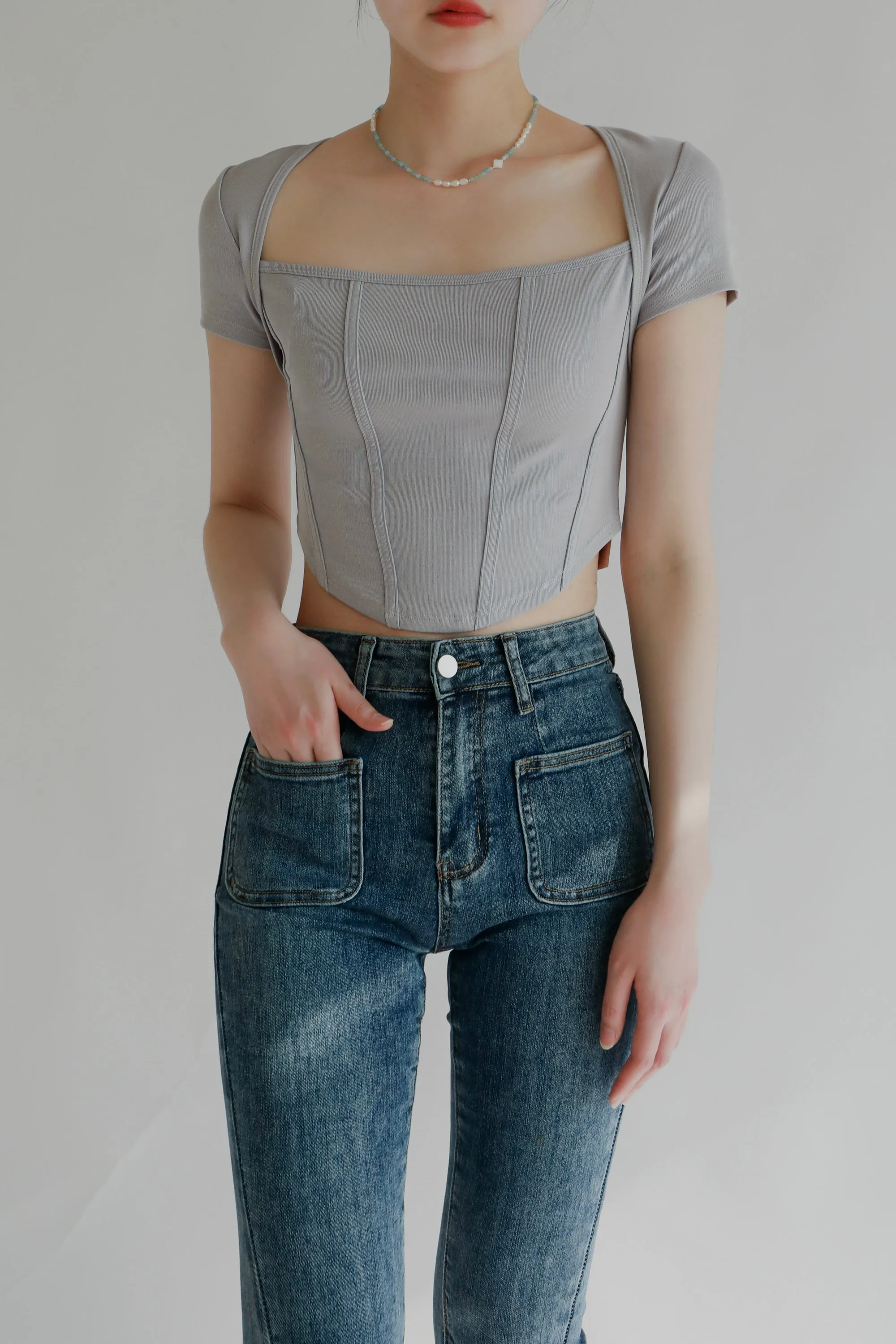 Insider Cropped Flared High Rise Jeans