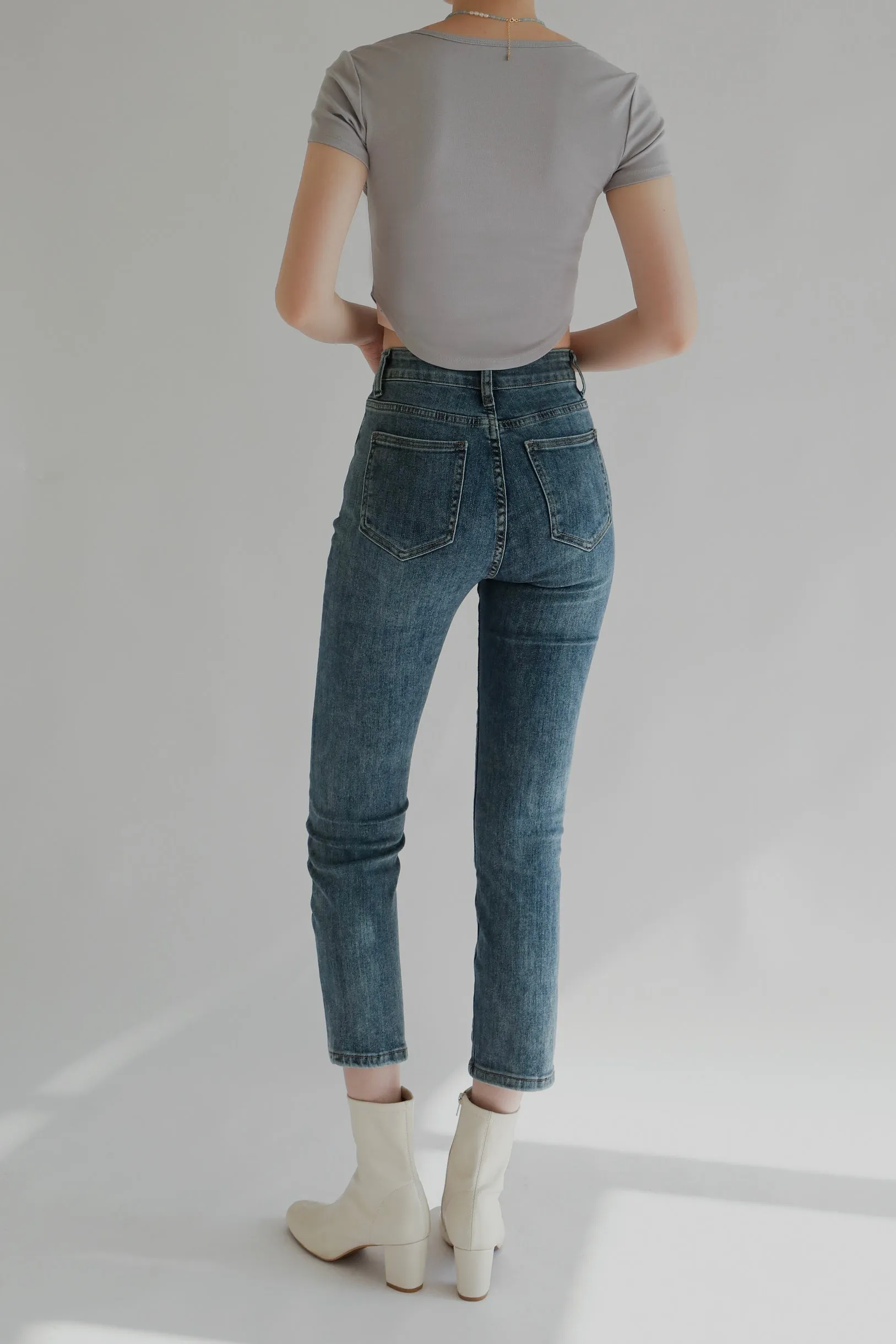 Insider Cropped Flared High Rise Jeans